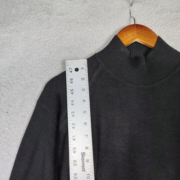 Reiss Gabby Sweater Dress Women's Small Black Wool Blend Long Sleeve Turtleneck - Picture 3 of 13